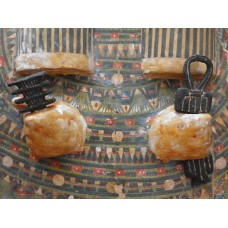 Bakenmut's coffin holding an amulet djed and tyet